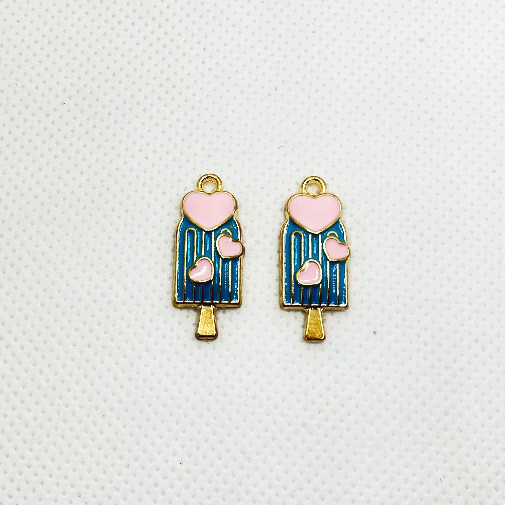 Popsicle Charm Textile Earrings