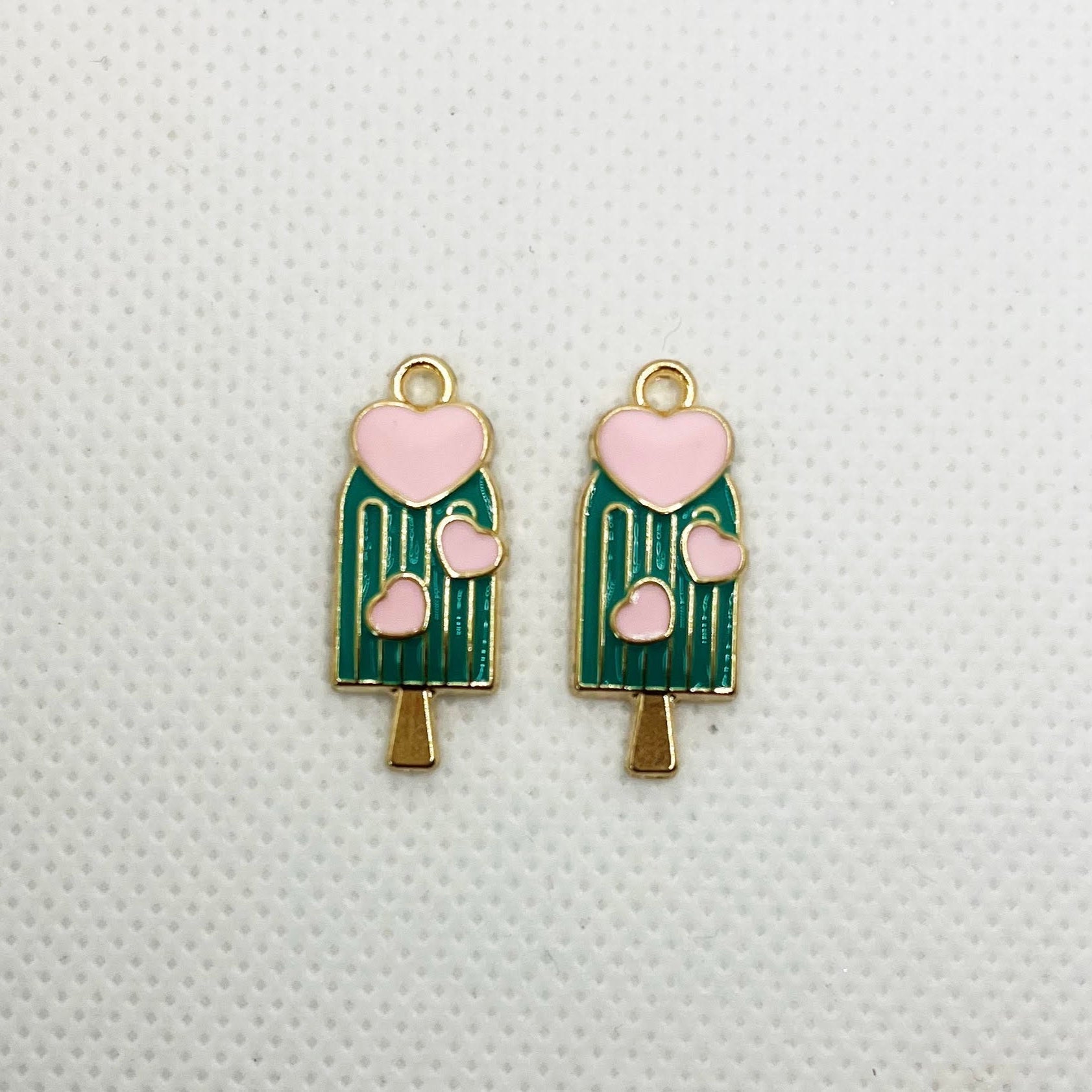 Popsicle Charm Textile Earrings