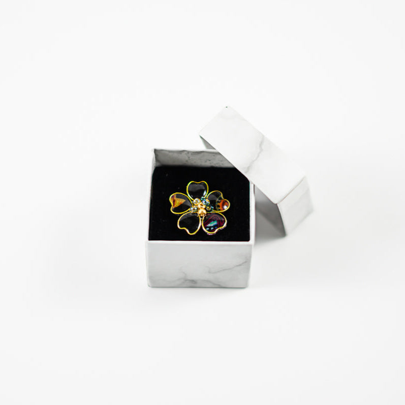 Black Afrocentric Adjustable Ring