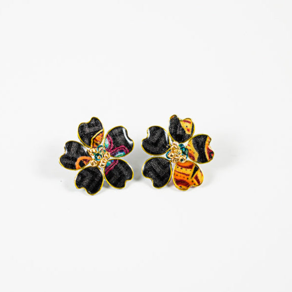 Black Afrocentric Stud Earrings