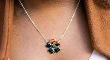 Load image into Gallery viewer, Black Afrocentric Textile Necklace
