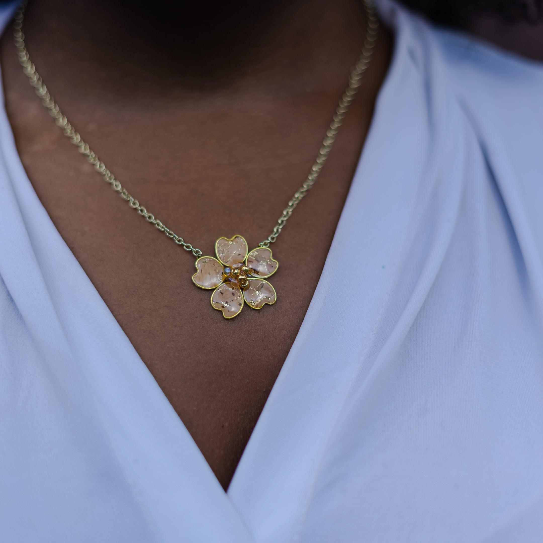 Cork Textile Necklace