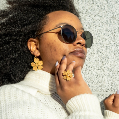 Cork Textile Adjustable Ring