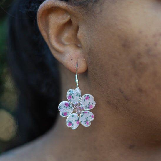 Pink Flower Power Textile Torah Set