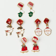 Load image into Gallery viewer, Mystery Christmas Charm Textile Earrings *LIMITED TIME*
