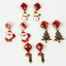 Load image into Gallery viewer, Mystery Christmas Charm Textile Earrings *LIMITED TIME*
