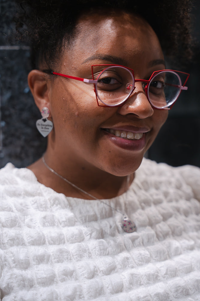 "In Love" Heart Charm Earrings