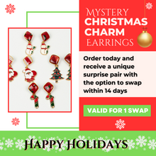 Load image into Gallery viewer, Mystery Christmas Charm Textile Earrings *LIMITED TIME*
