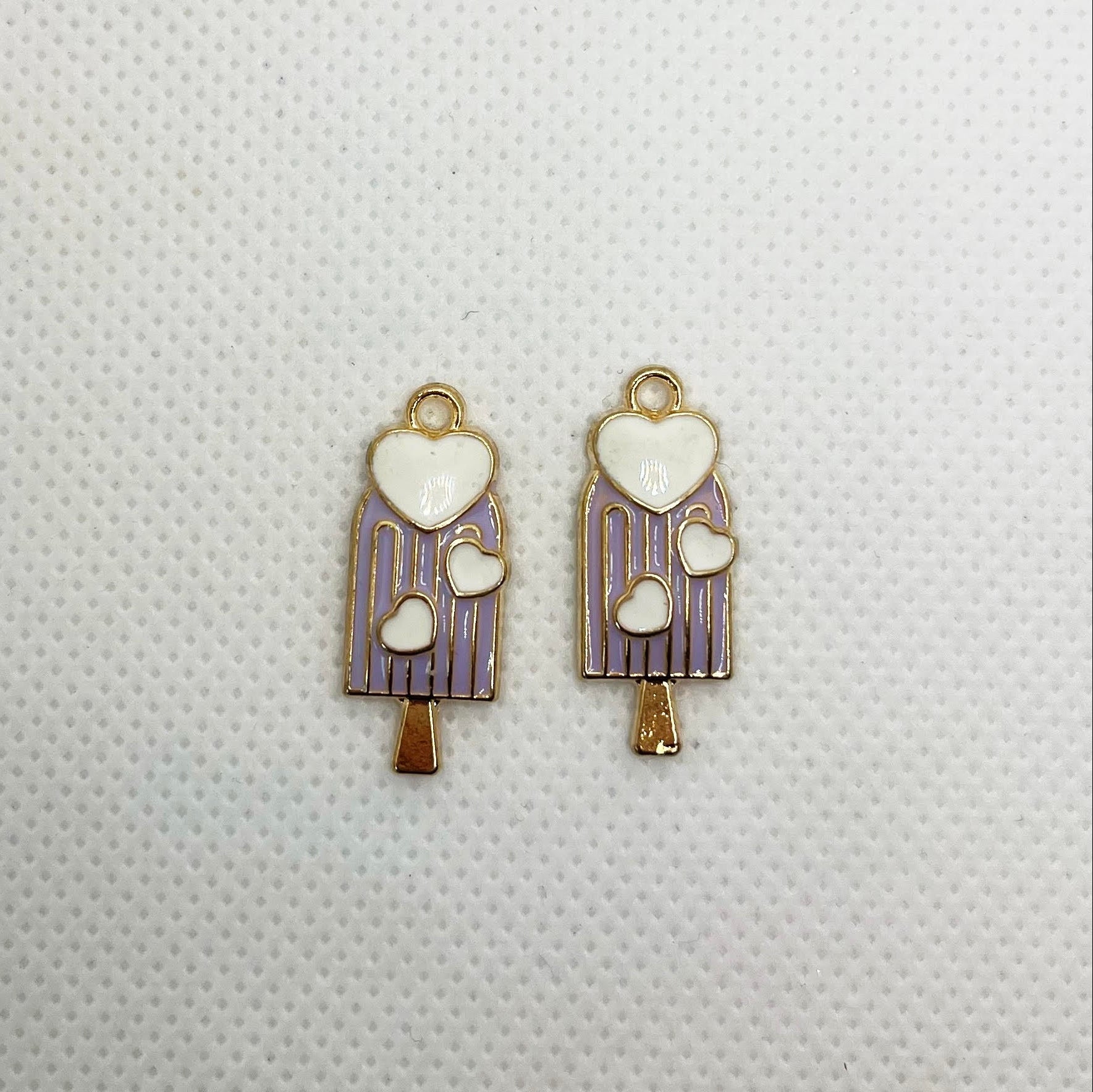 Popsicle Charm Textile Earrings