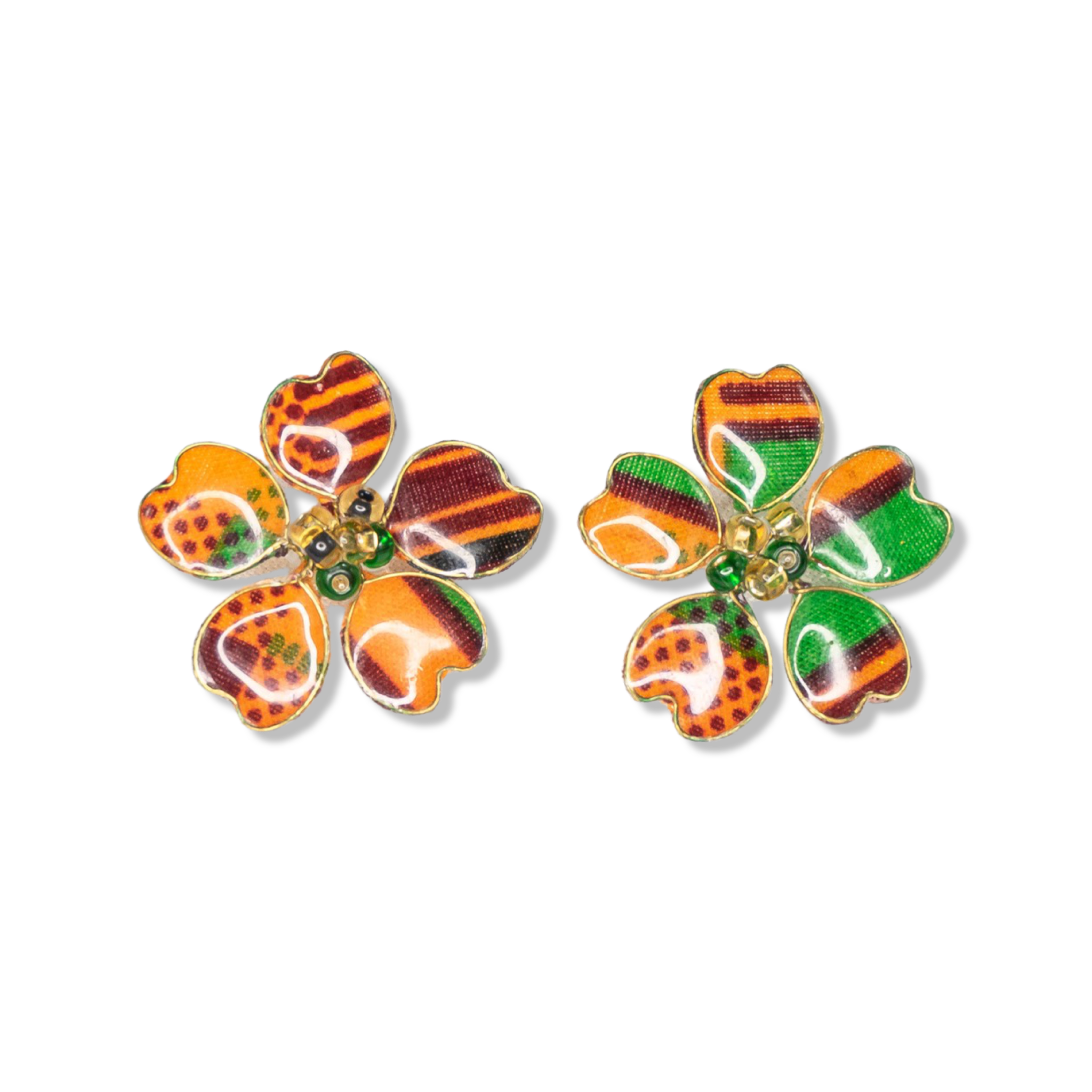 Kente Textile Stud Earrings