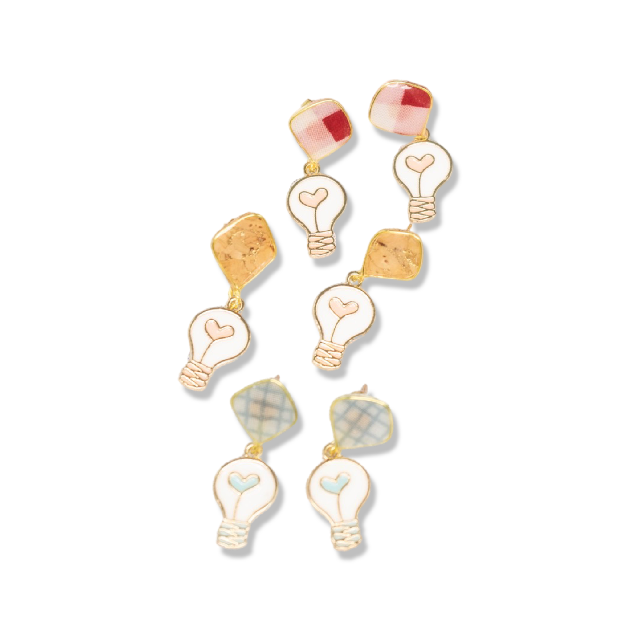 Lightbulb Charm Textile Earrings