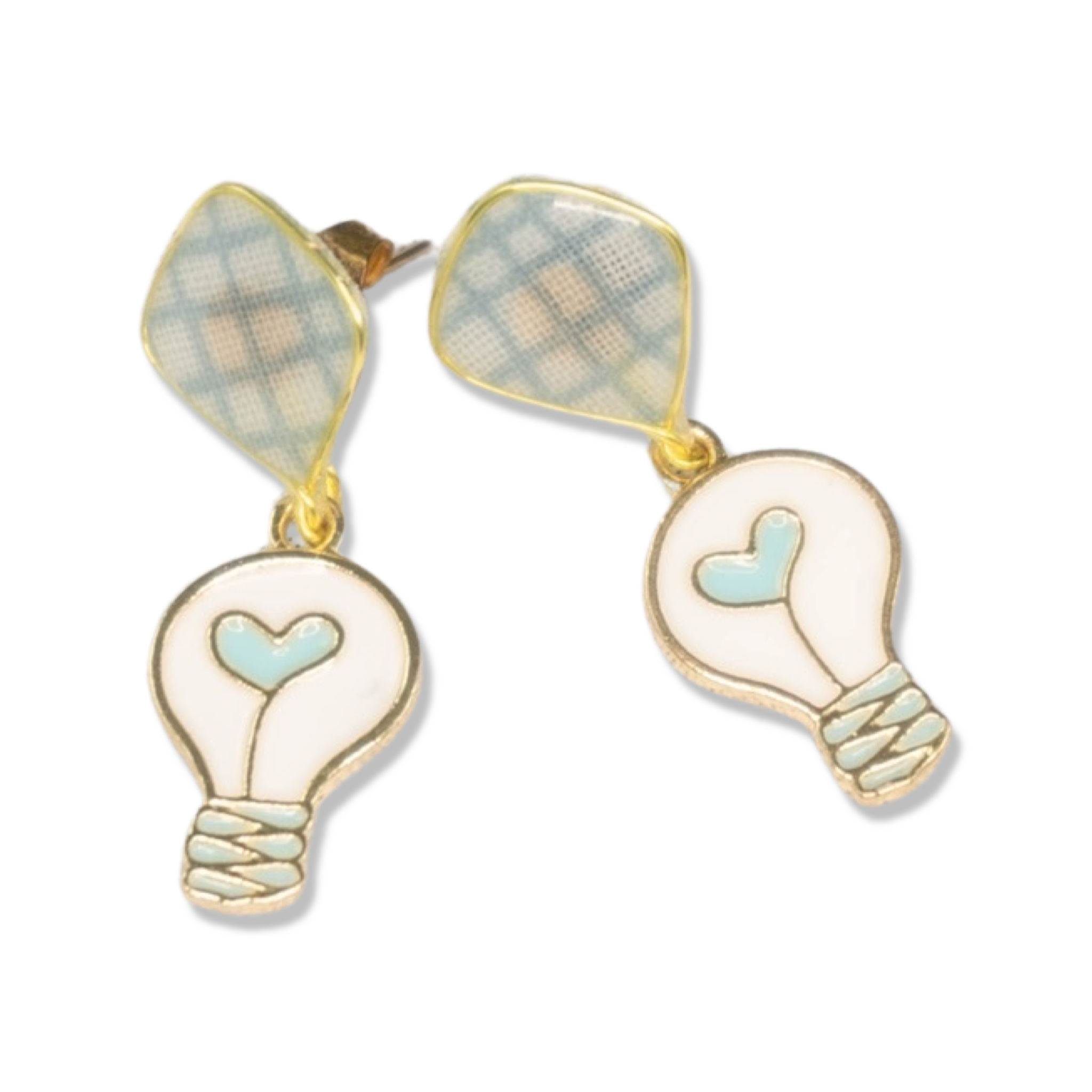 Lightbulb Charm Textile Earrings