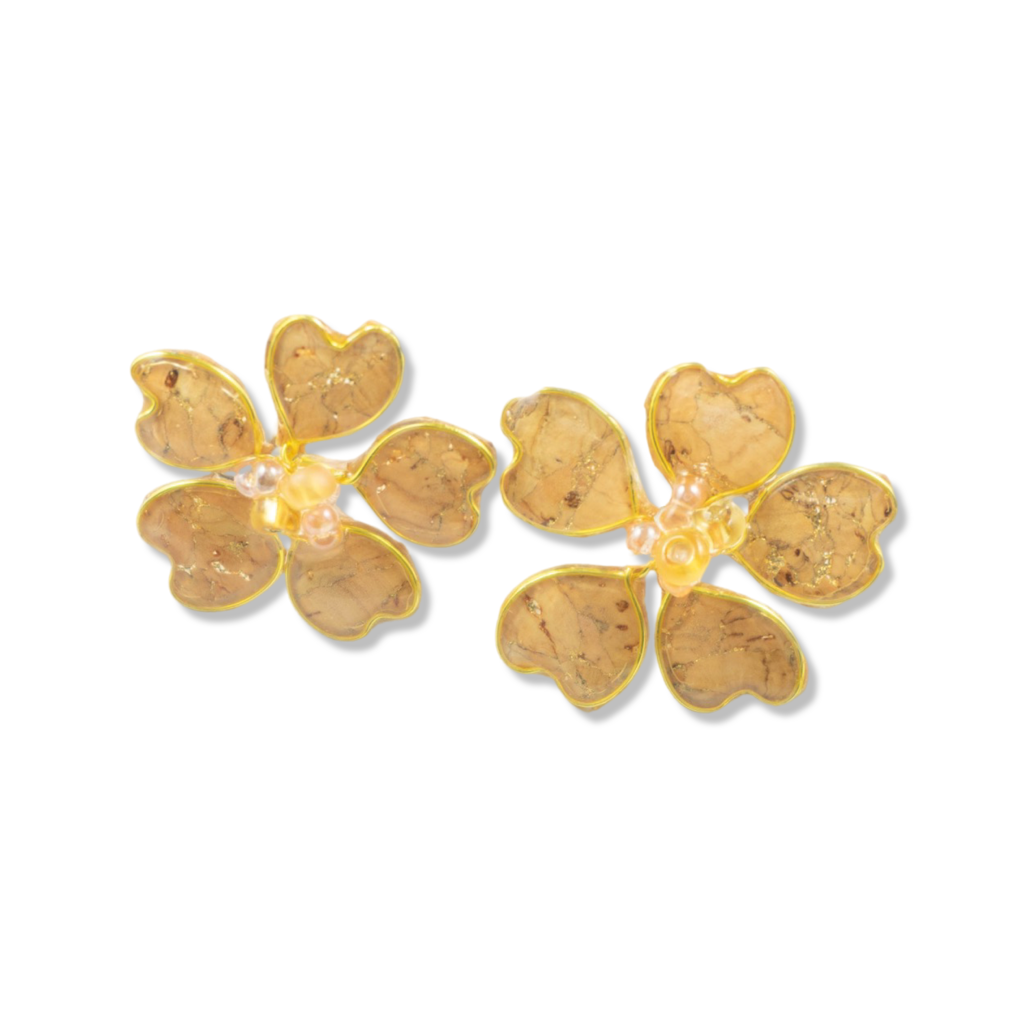 Cork Textile Stud Earrings
