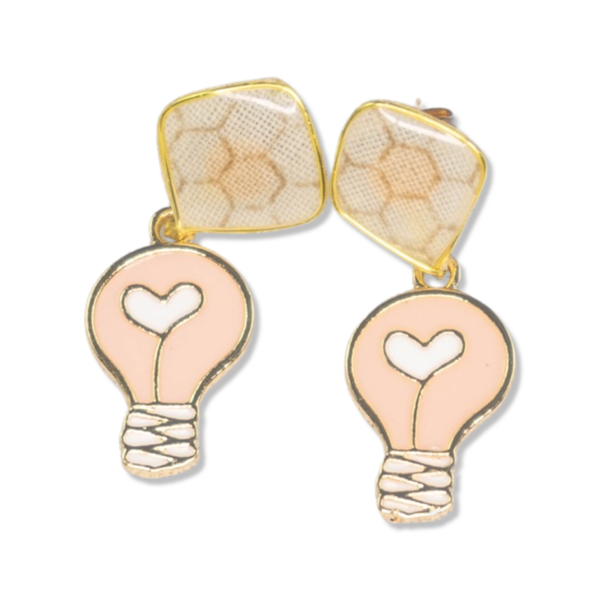 Lightbulb Charm Textile Earrings