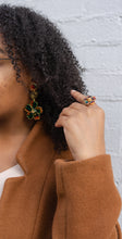 Load image into Gallery viewer, Multicolored/Afrocentric Textile Adjustable Ring
