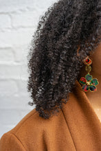 Load image into Gallery viewer, Multicolored/Afrocentric Stud Spiral Dangles
