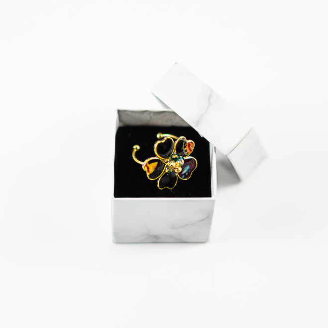Black Afrocentric Adjustable Ring