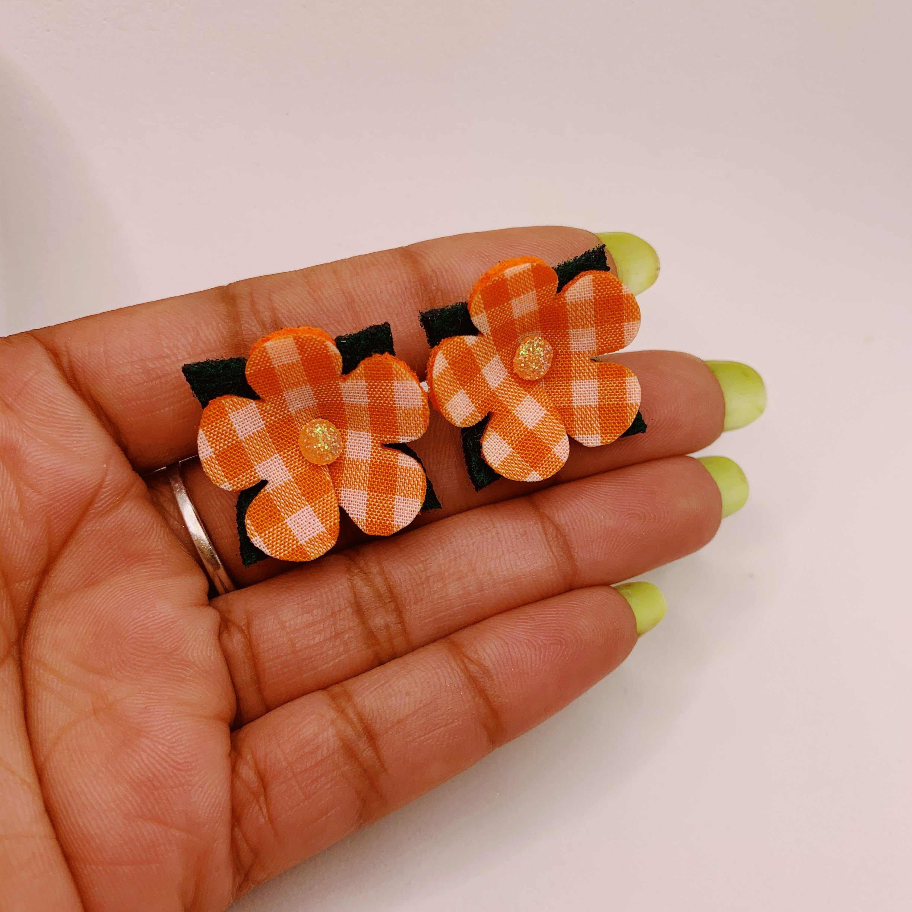 Floret Earrings "Gingham"