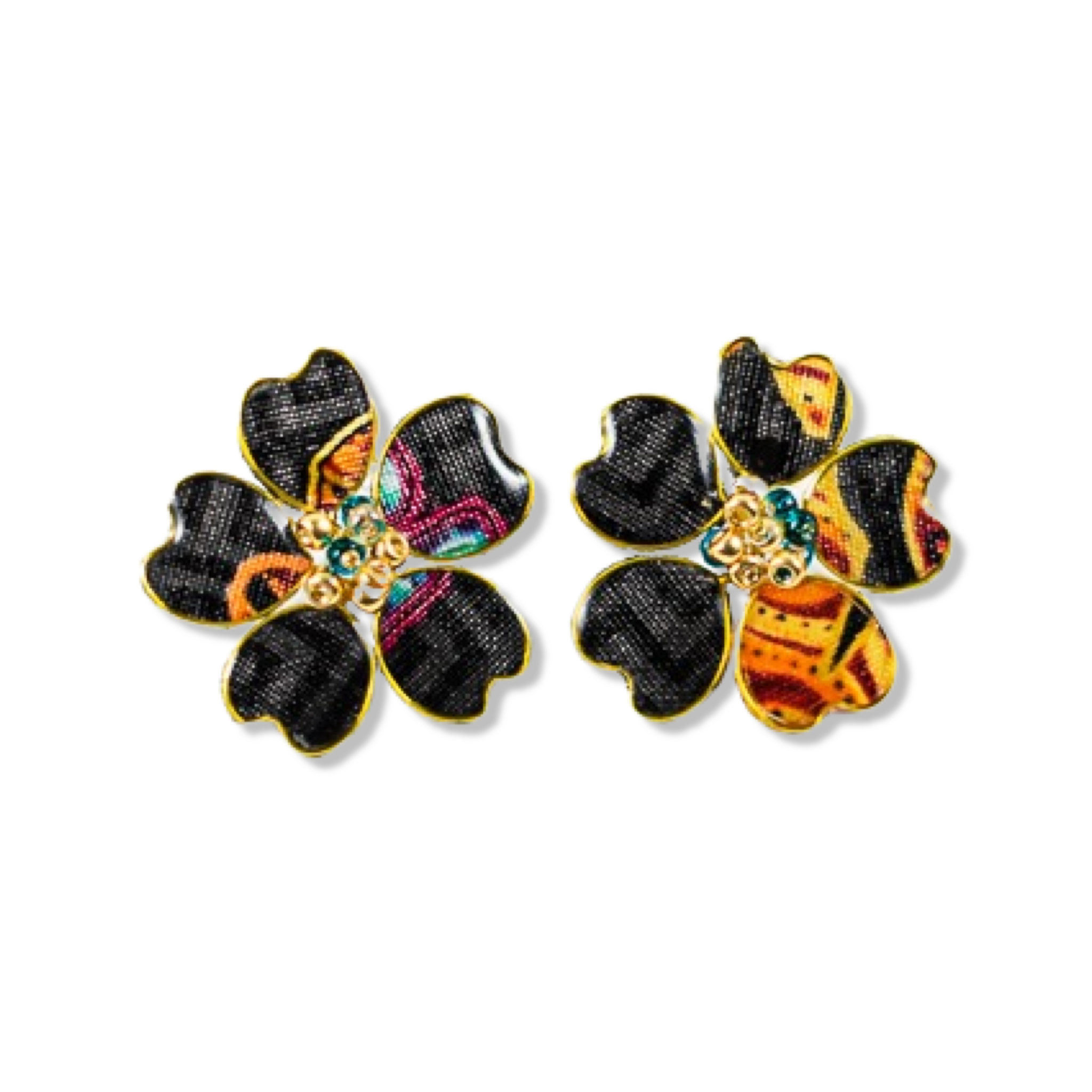 Black Afrocentric Stud Earrings
