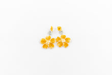 Load image into Gallery viewer, Yellow Plaid Stud Spiral Dangles
