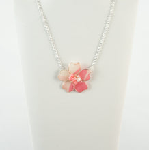 Load image into Gallery viewer, Pink Watercolor Textile Necklace

